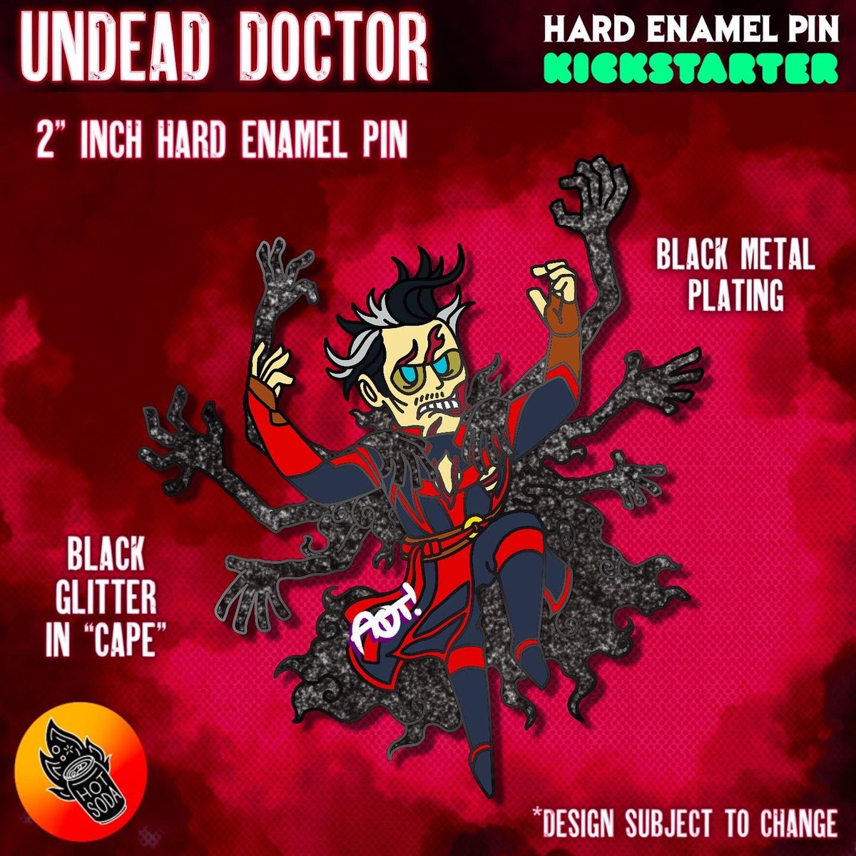 AvryRobinOtt's tweet photo. My newest enamel pin design, UNDEAD DOCTOR 🧟‍♂️, is 38% funded with only 2 weeks left! ⌛️

🔥 Tell your friends, tell your enemies! ♥️🧙‍♀️

https://t.co/JGJIJuG4G8 https://t.co/LUuZS1cW3z