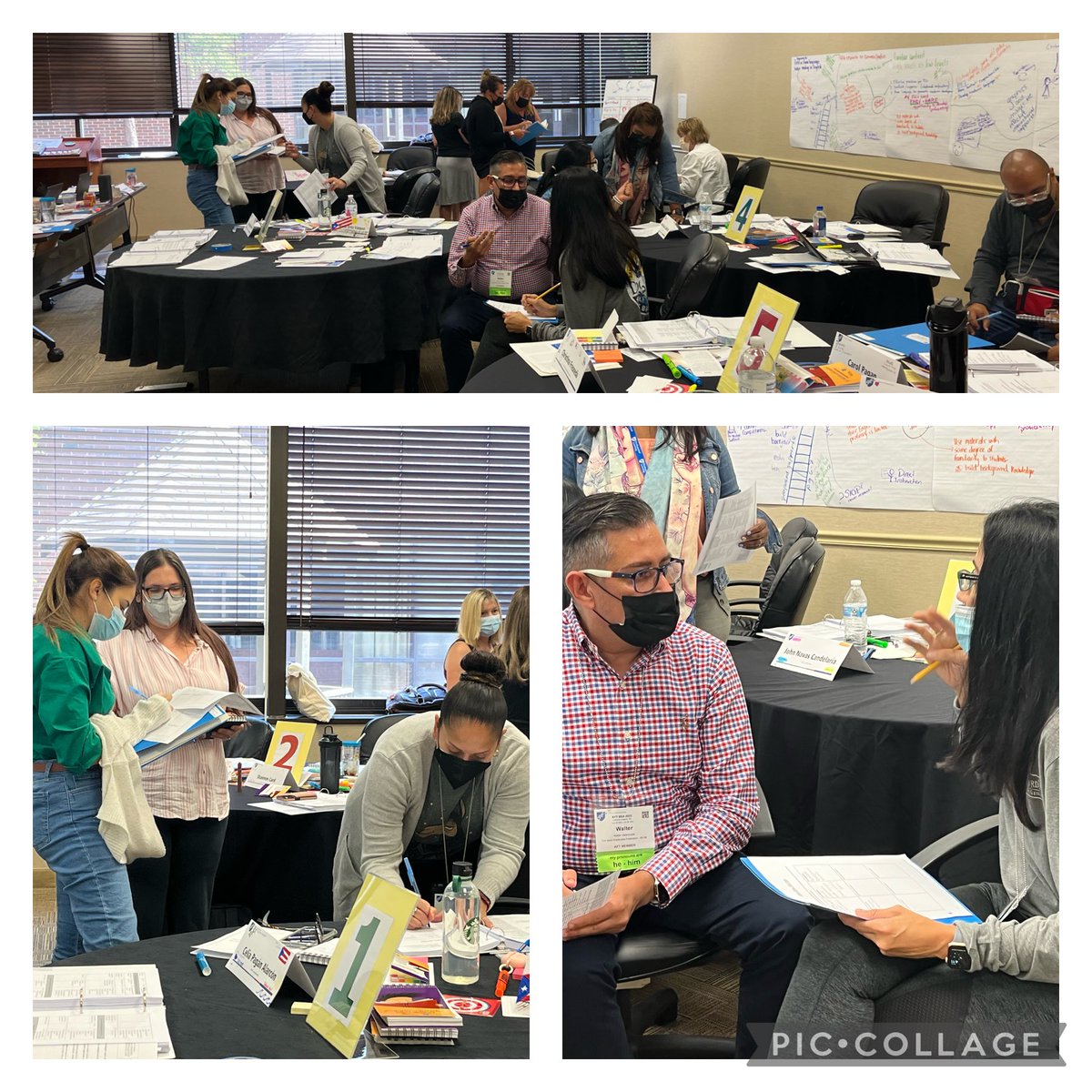 With a combined 355 years of teaching in the room, using the “Give One, Get One” strategy values and leverages the expertise of #ELL101 participants like ⁦<a href="/WaltFBISD/">Walter Valensi 🌎</a>⁩ ⁦<a href="/AFTteach/">AFT TEACH</a>⁩ #SEA2022