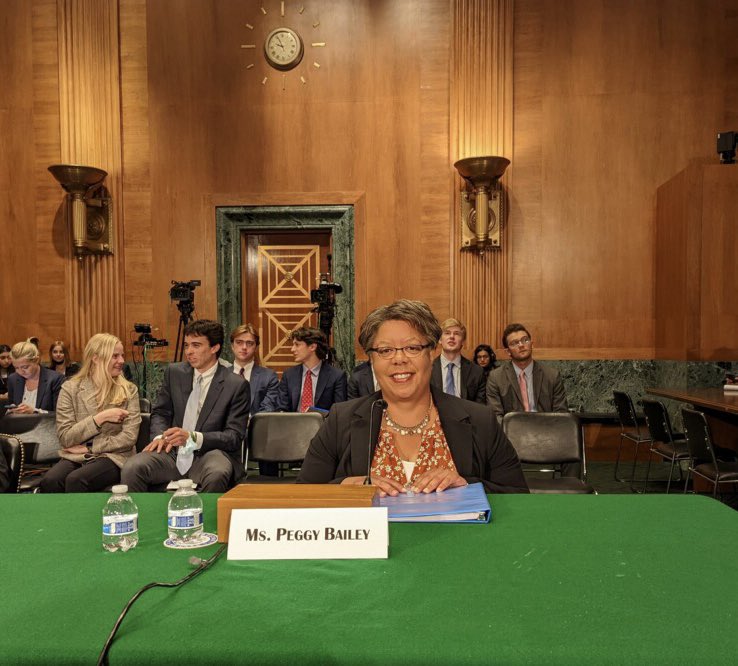 PeggyBaileyDC's tweet photo. 4 days into the new gig and I had the honor of going back up to Congress to talk about the need for rental assistance. This time before @SenateBanking. 

I’ll shout it from the rooftops if I have too. We have to do better! People’s lives depend on it. https://t.co/RNBG5i00ii
