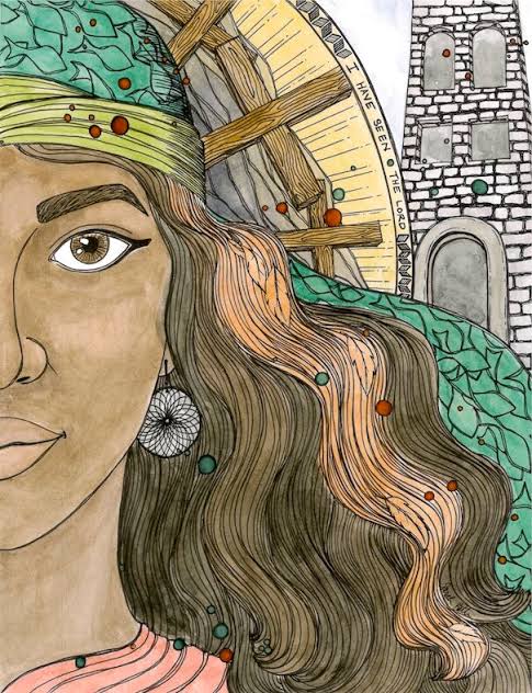 GoodSamEd's tweet photo. Prophetic Voices, a student forum, is gathering today on the 12th birthday of GSE and under the dynamic gaze of Mary Magdalene on her feast.  May we be attentive the movement of the spirit and dare greatly.
Mary Magdalene, pray for us.

Artwork by https://t.co/u6KMKQGhtl https://t.co/FbGWdTNYvz