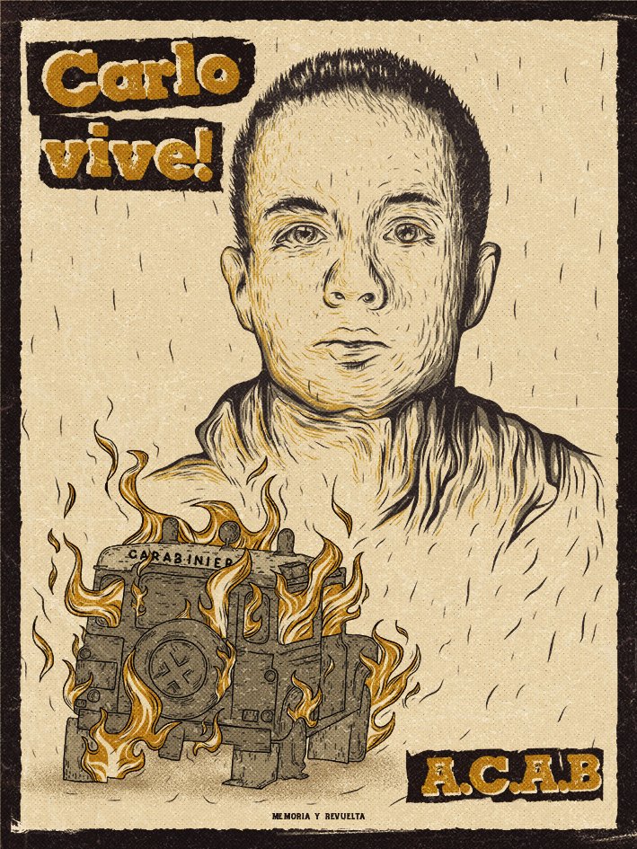 Grafica_Antifa's tweet photo. Cada acción va por ti, con todo nuestro desprecio y odio en contra del capital, el estado y toda autoridad.
Carlo vive!
Muerte al g8!
#CarloGiuliani #antiglobalization #NoG8 #FuckG8 #BlackBlock #Riot #Anarchy #MemoriaYRevuelta #GraficaAntifascista #Antifa #ACAB https://t.co/FtzCRiwNVK