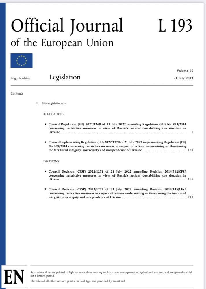 germanyintheeu's tweet photo. #Sanctions: The “maintenance and alignment” package in response to Russia’s continuing war of aggression against Ukraine is published online. 🇪🇺 #OfficialJournal: 👇
https://t.co/wkcSwJcYjT
(in English)
https://t.co/i9gGSuBMNJ (in German) https://t.co/wEID5riTWV