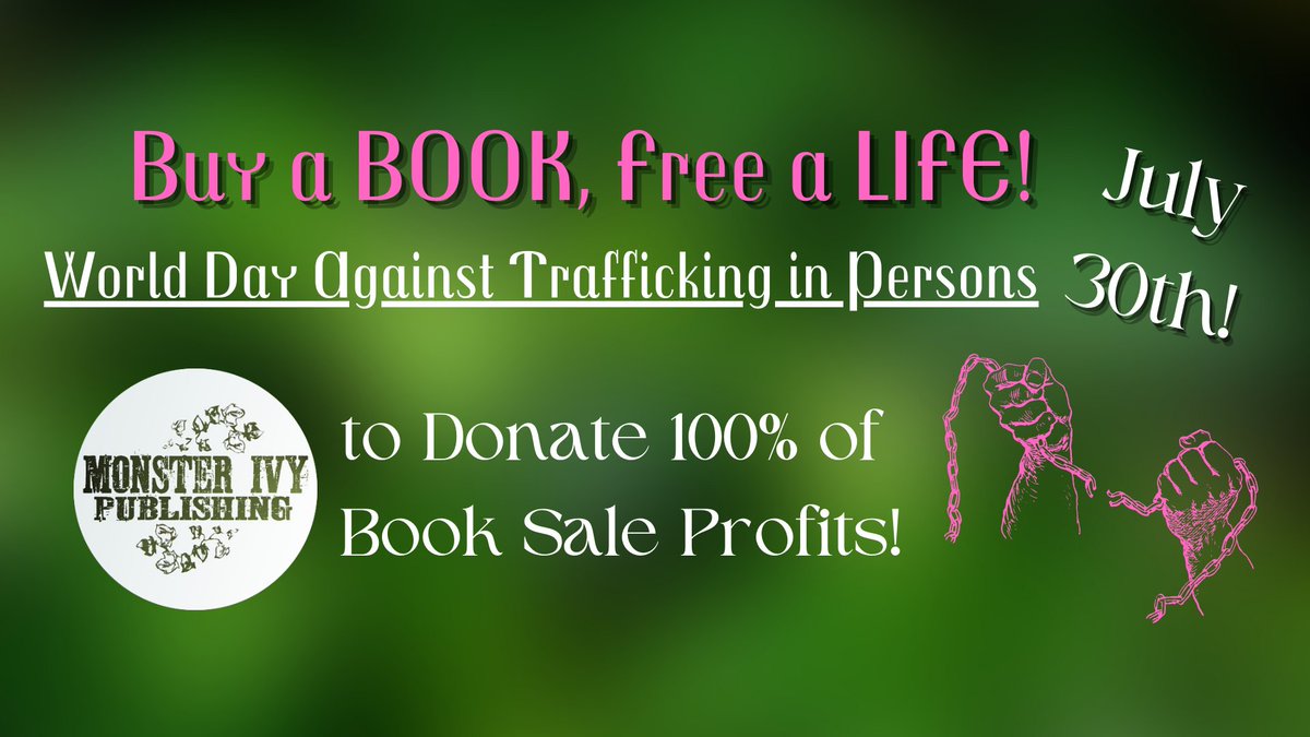 We'll be donating 100% of profits on World Day Against Trafficking in Persons, to aid in the fight against human trafficking! The lovely supporter who buys the most books will win a free ebook too! 🥰
#readingcommunity #WritingCommunity