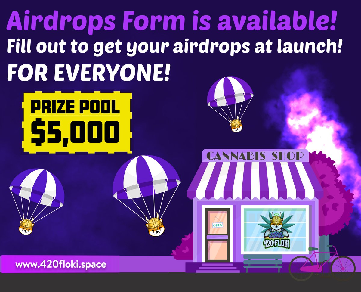 FlokiWeed420's tweet photo. Hey guys! All you have to do is follow the steps below and sit back and wait for the result.

#AIRDROP FORM:
https://t.co/aUyzhW8XjW

🎁 Prize Pool: $5,000
🕞 Start Date: 21 JULY 19:30 UTC

https://t.co/hoplIWMrbi

#AirdropCrypto #Airdrops #airdropgiveaway #CryptoAirdrop https://t.co/LNXNqu4mj3