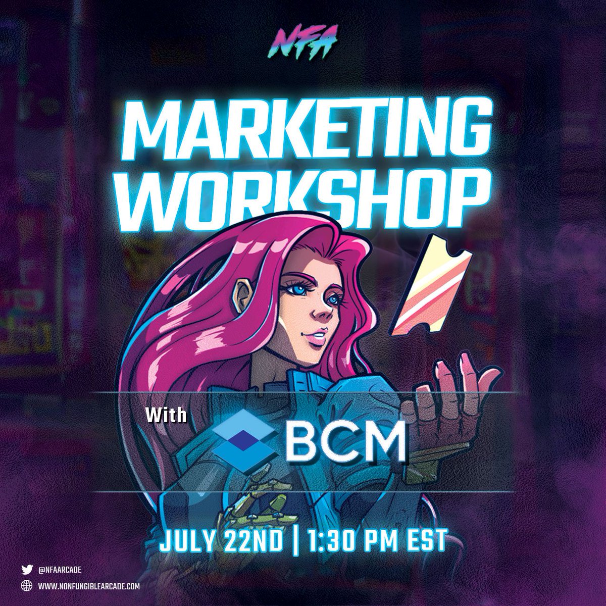 elijahintek's tweet photo. 🚨TOMORROW! Learn how to market from one of the best to do it!

Host: @BlockChainMeta 
When: 1:30PM EST
Where: @NFArcade Discord VC

Giving out 15 invites to our private discord!
To enter:👇
1. RT &amp; like
2. Follow @BlockChainMeta &amp; @NFArcade 
3. Drop your Discord ID below https://t.co/ZFKApdYc6H