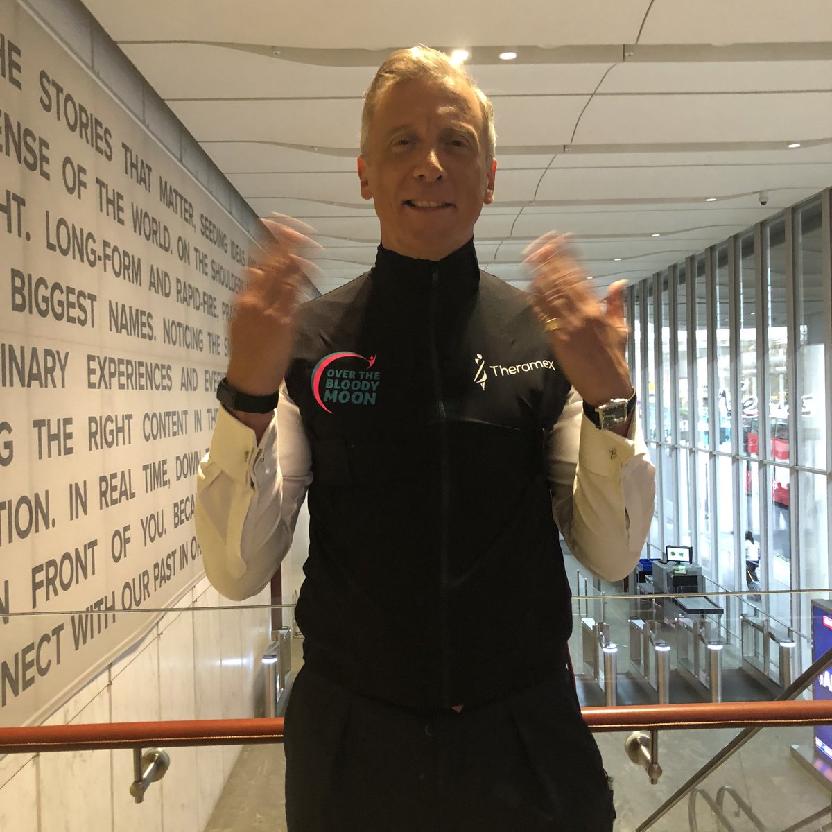 Thanks @tomnewtondunn for being a #menopauseally and sporting our MenoVest with <a href="/carolynharris24/">Carolyn Harris</a> on TalkTV tonight. 65% of women feel unsupported at work - it’s time to be more empathetic and look at ways to help those impacted thrive #menopauseatwork #menovest #theramex