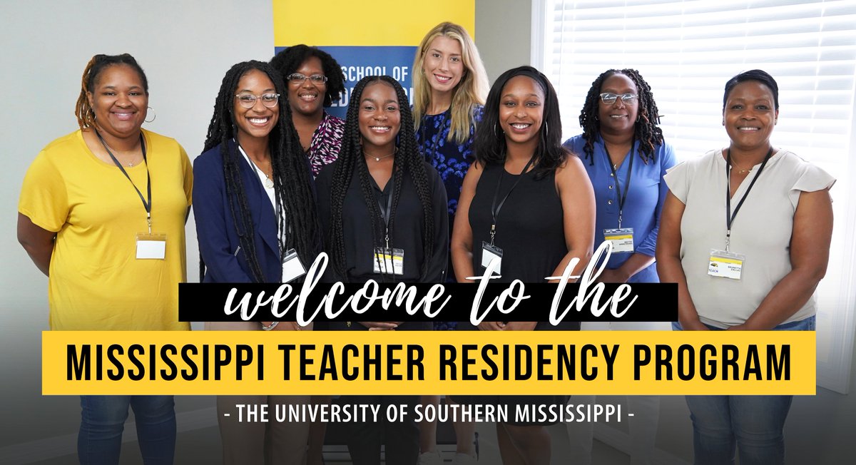 USM_CEHS's tweet photo. Meet the inaugural cohort for the Mississippi Teacher Residency Program at USM! 👋

Mattie Armstrong, Michelle Dallas, Taniesha Garcia, Rickayla McDonald, Erica Odom, Jazmine Robertson, LaMyia Tait and Lorraine Weiskopf

Learn more ➡ https://t.co/v6EWiwmyiB https://t.co/apBYj0HpgQ