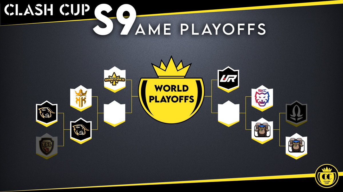 Clash Cup (@clashcupcr) on Twitter photo AME PLAYOFFS 🔥
Semifinals:
▪️<a href="/KingOfKings_GG/">King Of Kings 👑</a> 🆚<a href="/BullStars_/">𝗕𝘂𝗹𝗹𝗦𝘁𝗮𝗿𝘀™</a>
▪️<a href="/SKCalalas/">SKCalalas</a> 🆚<a href="/SUC_GG/">SUC Esports</a>
Which teams do you think will advance to the AME Finals? AME PLAYOFFS 🔥
Semifinals:
▪️<a href="/KingOfKings_GG/">King Of Kings 👑</a> 🆚<a href="/BullStars_/">𝗕𝘂𝗹𝗹𝗦𝘁𝗮𝗿𝘀™</a>
▪️<a href="/SKCalalas/">SKCalalas</a> 🆚<a href="/SUC_GG/">SUC Esports</a>
Which teams do you think will advance to the AME Finals?