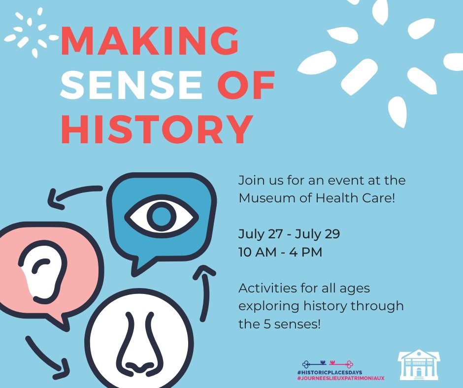 MuseumofHealth's tweet photo. Join us for a new EVENT at the Museum of Health Care! Sense your way through history in this unique opportunity to interact with our collection!
@nationaltrustca @VisitKingstonCA @kingstonmuseums @queenshistory
#HistoricPlacesDays #VisitAndDiscover #CdnHistory https://t.co/aC070y7cxc