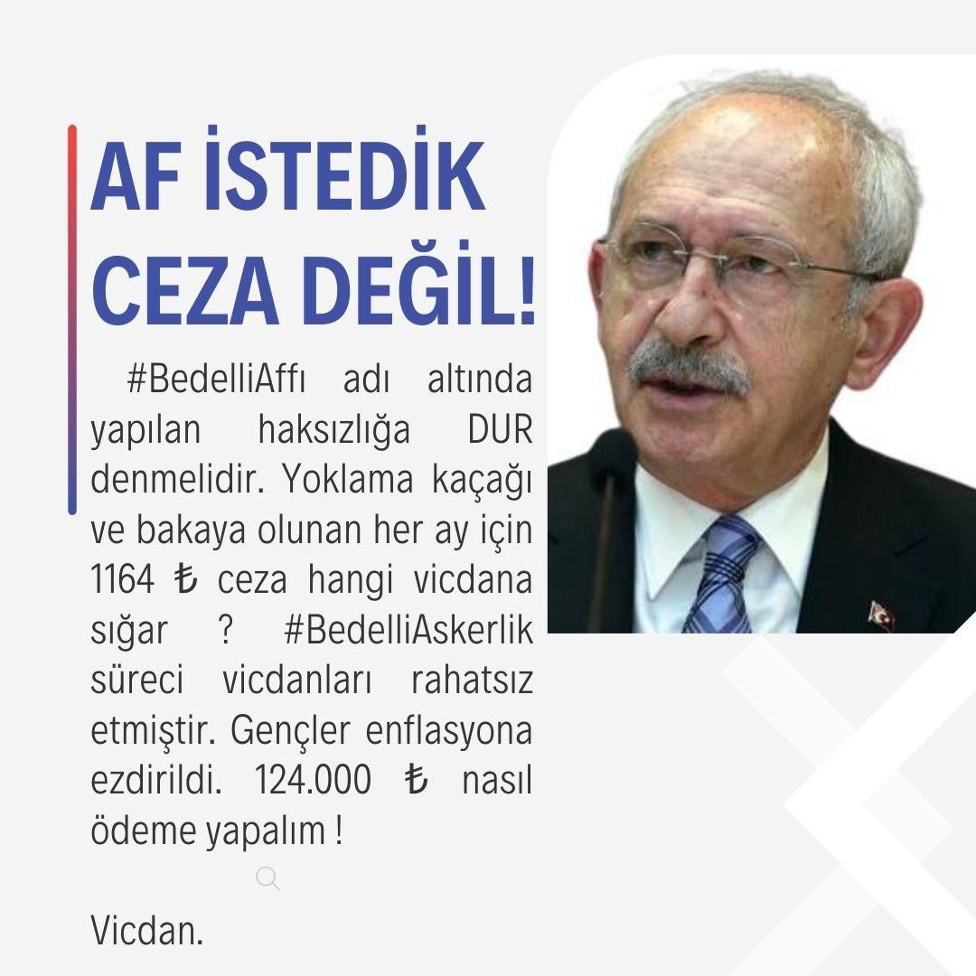 MilliGHareketi's tweet photo. @serkantopalchp Sayın vekilim sayın genel başkanımız @kilicdarogluk beyin bu konuda bir twet atmasını bekliyoruz BedelliDestek Kılıçdaroğlu diyor gençler https://t.co/uYyykIYyqz