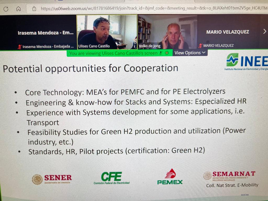 NLinMexico's tweet photo. Dutch experts #DutchEnergyCoallition, #NewEnergyBusinessSchool, #GGNI, #HYCC, #NEC @RVO_Int_Ond, are very interested in continue learning about Mexico’s hydrogen potential and work together to create cleaner energy for everyone. https://t.co/PakPrAn1Cv