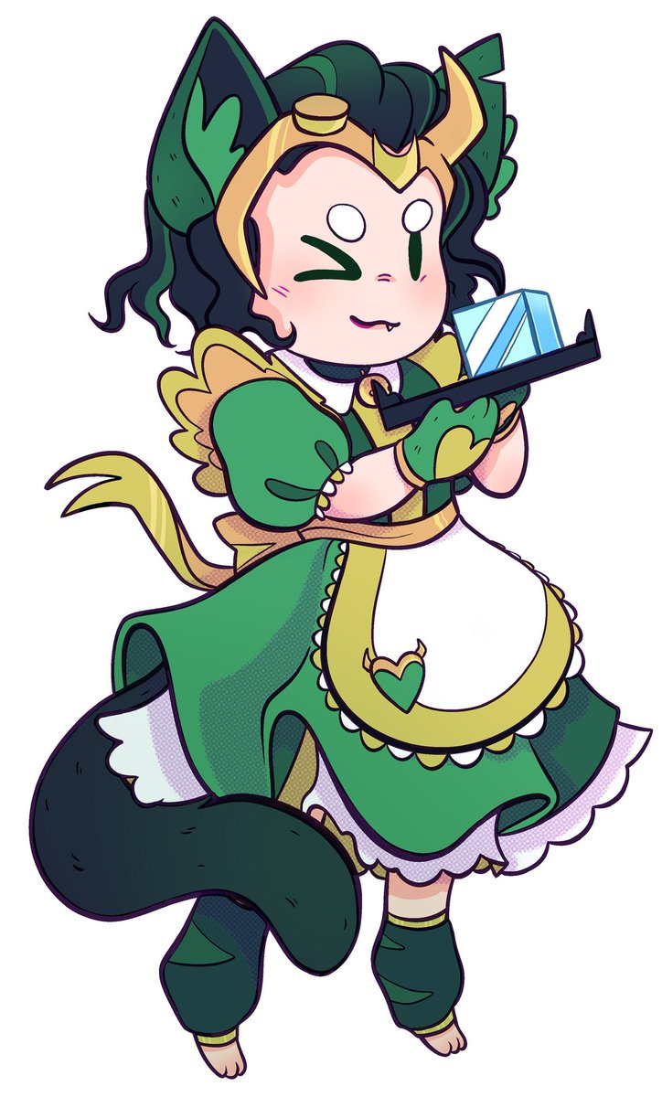 SsjADesigns's tweet photo. @cthooliac Congrats! I’ve been reposting the Loki plush Kickstarter, I really hope it succeeds! (Here’s my maid Loki for you!) https://t.co/3LPjB0qC00