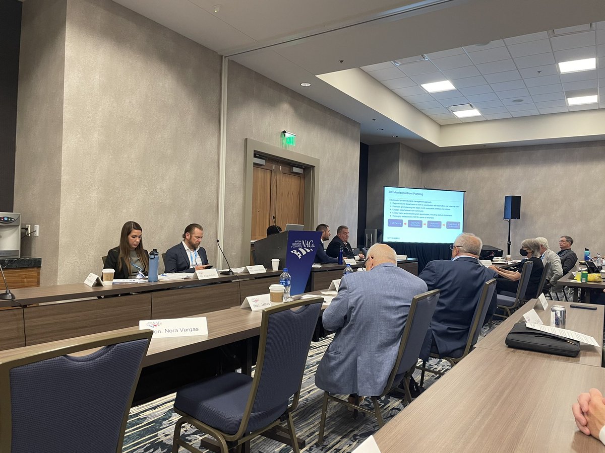 Down to business at 2022 Annual Conference of the National Association of Counties in Denver. Learning about grant opportunities in the Finance, Pensions &amp; Intergovernmental Affairs Steering Committee