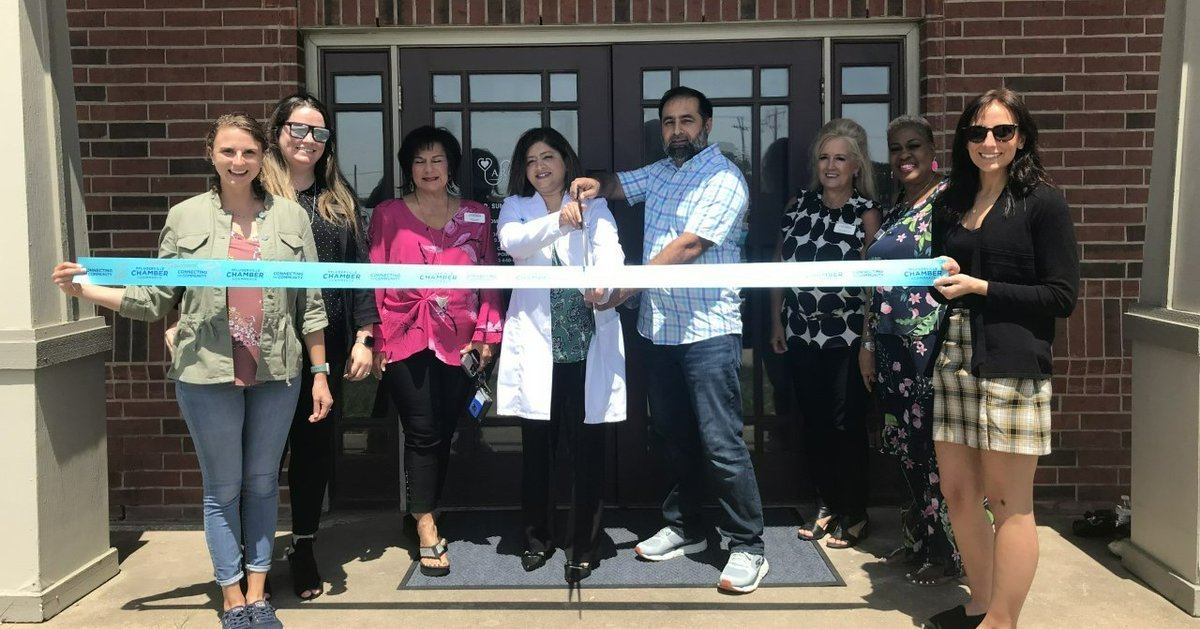 PflChamber's tweet photo. Welcome Aroha Medical to the Pflugerville Chamber! 🎉Thank you to everyone who attended today’s #ribboncutting and showed your support. Find out more about their services here - https://t.co/P0N1Yyt3w4

#PFChamber #connectingthecommunity #supportlocal https://t.co/hj2Iv0l9lf