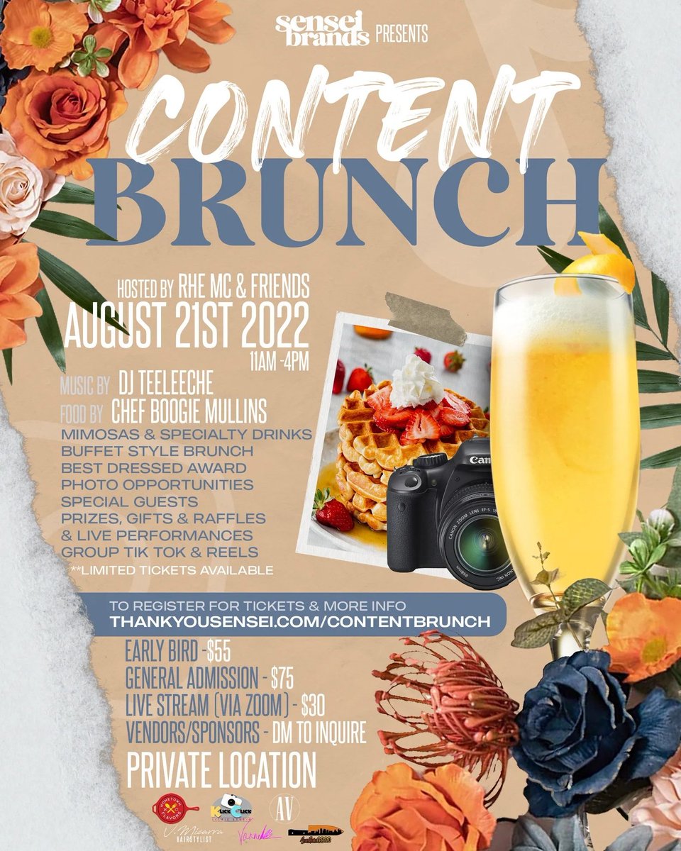FlavorsOfKC's tweet photo. 🚨NEW EVENT ALERT 🚨

CONTENT BRUNCH‼️put on by Sensei Brands AUGUST 21st 11am-4pm. Brunch cooked by SumthinGoodKC. Come NETWORK with some of the best business men, and women in KC! 

GET YOUR TICKETS AT https://t.co/6IPP3epxSB https://t.co/B3a7ydtWRO