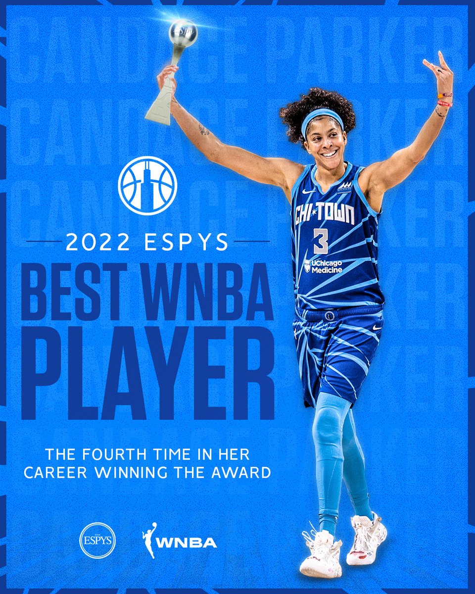 Best. In. The. League (for the FOURTH time). 🏆

Congrats, <a href="/Candace_Parker/">Candace Parker</a>!

<a href="/ESPYS/">ESPYS</a> | #skytown