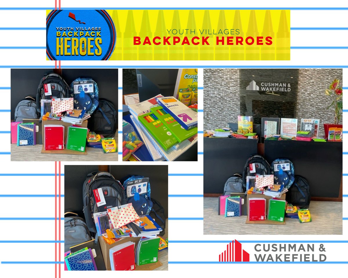 CushWakeTN's tweet photo. Thank you to everyone in the #Nashville office who became a Backpack Hero for @youthvillages annual school donation. https://t.co/xDYcp9gaOX