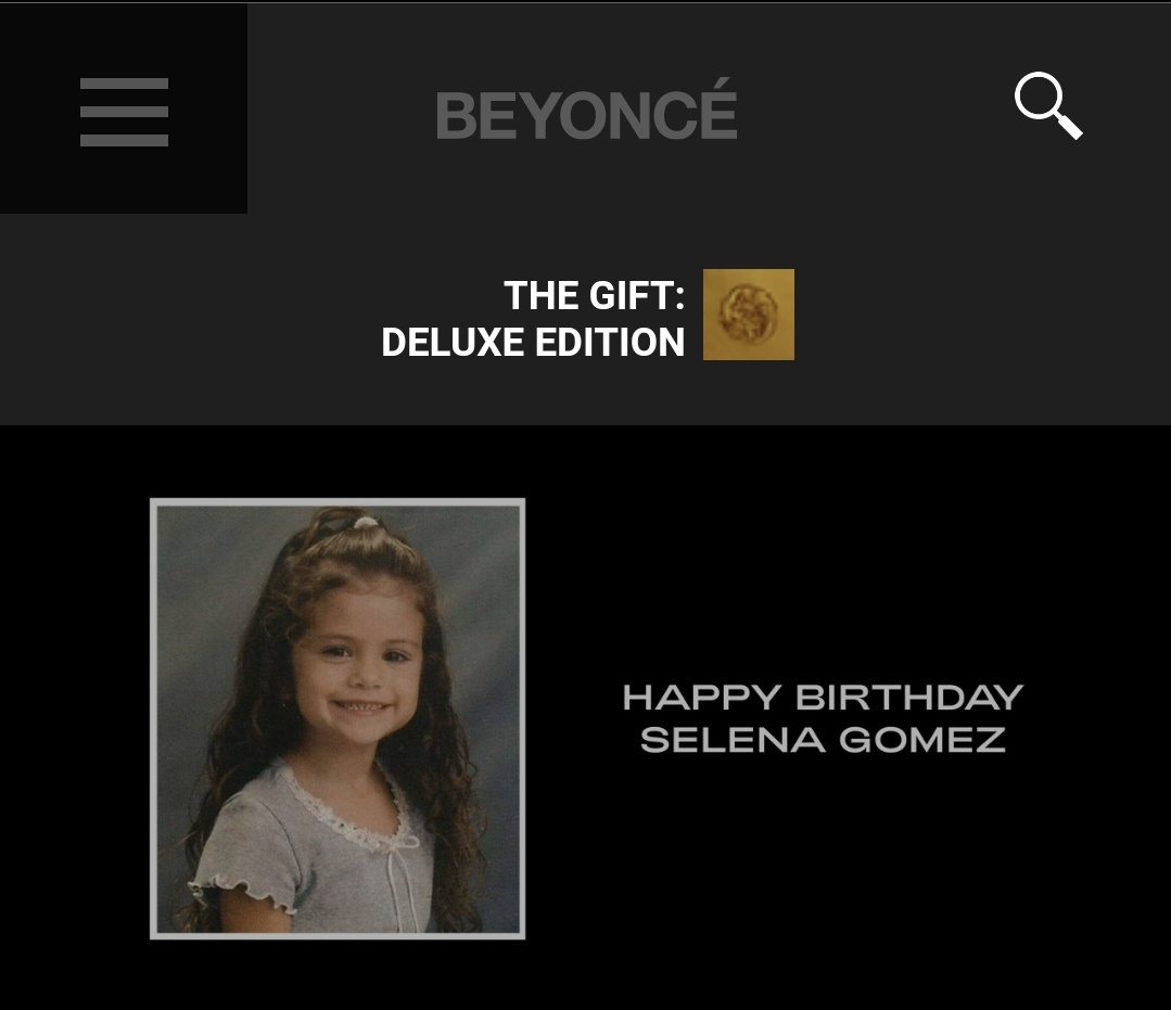 One year ago Beyoncé wished Selena Gomez a happy birthday on her website. 