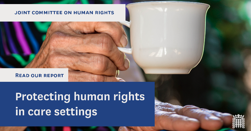 🚨 We have published our report on protecting human rights in care settings.

Find out more about the inquiry: committees.parliament.uk/committee/93/h…

Read our report: publications.parliament.uk/pa/jt5803/jtse…