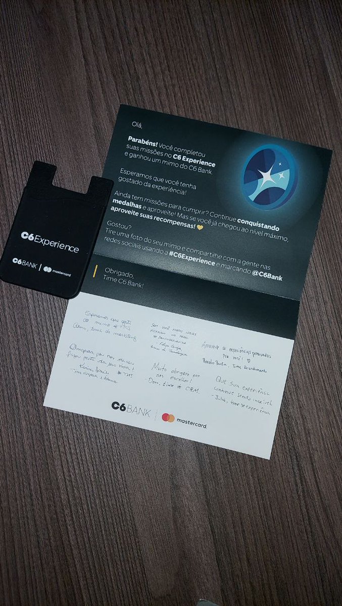 Mr_Ferrock's tweet photo. Valeu @C6Bank pelo mimo... #C6Experience https://t.co/LaF4veMUoD