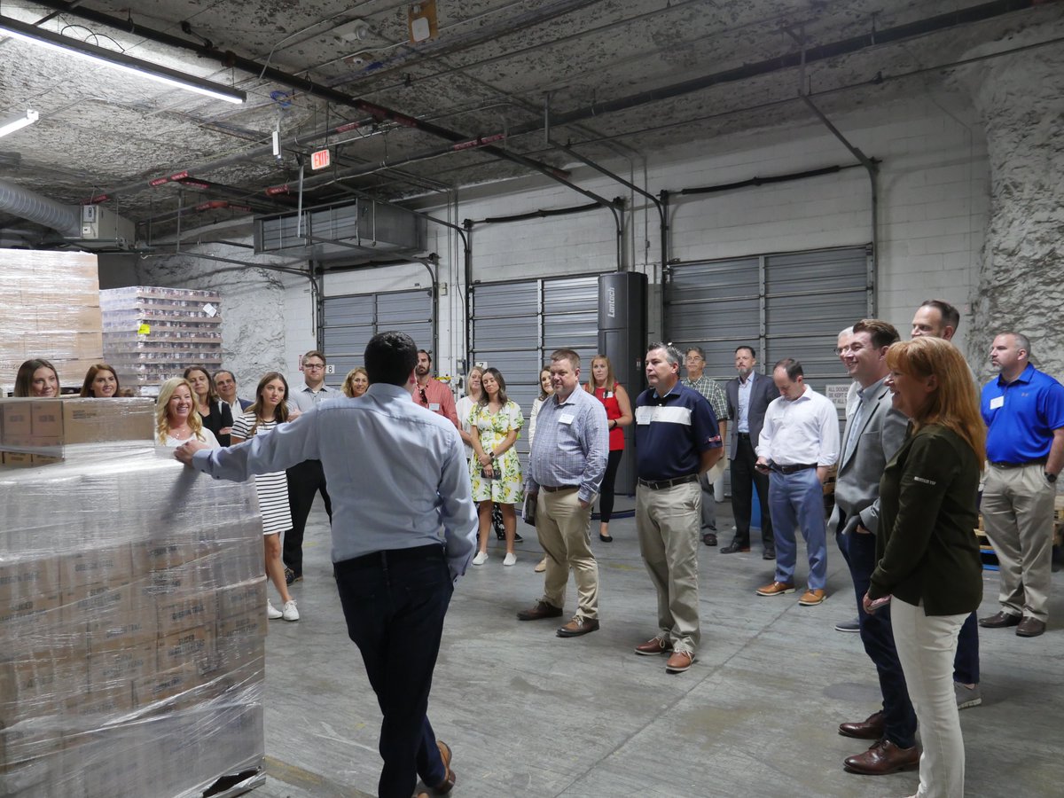 MissouriChamber's tweet photo. Leadership Missouri goes underground! The #LeadMo22 Class toured some of the more than 7 million square feet of industrial space found in Kansas City’s Subtropolis! @HuntMidwest https://t.co/8srxXbwApM