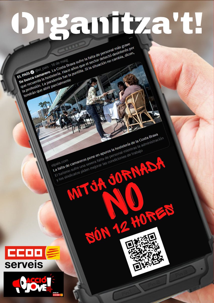 📢 Encetem la campanya contra la precarietat en el sector de la hostaleria. 

🙋‍♀️🙋‍♂️Coneixes els drets que reconeix el teu conveni? Saps com exercir-los?

✊Organitza't amb nosaltres!