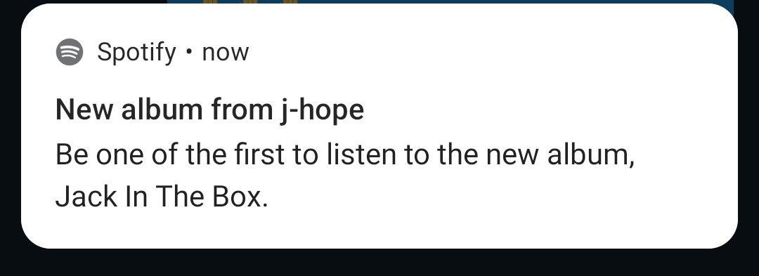 Spotify, dude, I think you're a bit late with this notif.