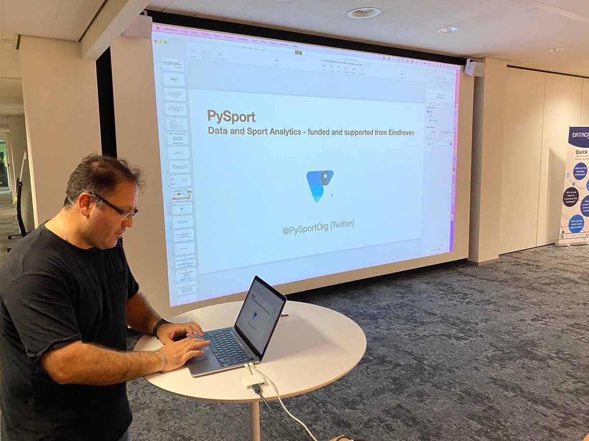 Koen Vossen (@mr_le_fox) on Twitter photo Time for another <a href="/PydataEindhoven/">PyData Eindhoven</a> meetup! 🥳 Some awesome talks tonight by <a href="/datacation/">Datacation</a>, Bluetick and <a href="/MiroHQ/">Miro</a> !
And trying to squeeze in some extra <a href="/PySportOrg/">PySport</a> promotion 😉
Thanks for the hosting VersionBay and <a href="/AIInnoCenter/">AI Innovation Center</a> Time for another <a href="/PydataEindhoven/">PyData Eindhoven</a> meetup! 🥳 Some awesome talks tonight by <a href="/datacation/">Datacation</a>, Bluetick and <a href="/MiroHQ/">Miro</a> !
And trying to squeeze in some extra <a href="/PySportOrg/">PySport</a> promotion 😉
Thanks for the hosting VersionBay and <a href="/AIInnoCenter/">AI Innovation Center</a>