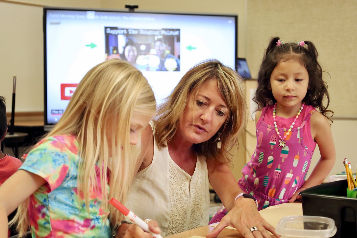 Students in our Kinder Readiness camp get used to the types of procedures, routines and activities they will experience once they start their school adventure in the fall. #enrichrrisd <a href="/RoundRockISD/">Round Rock ISD</a>