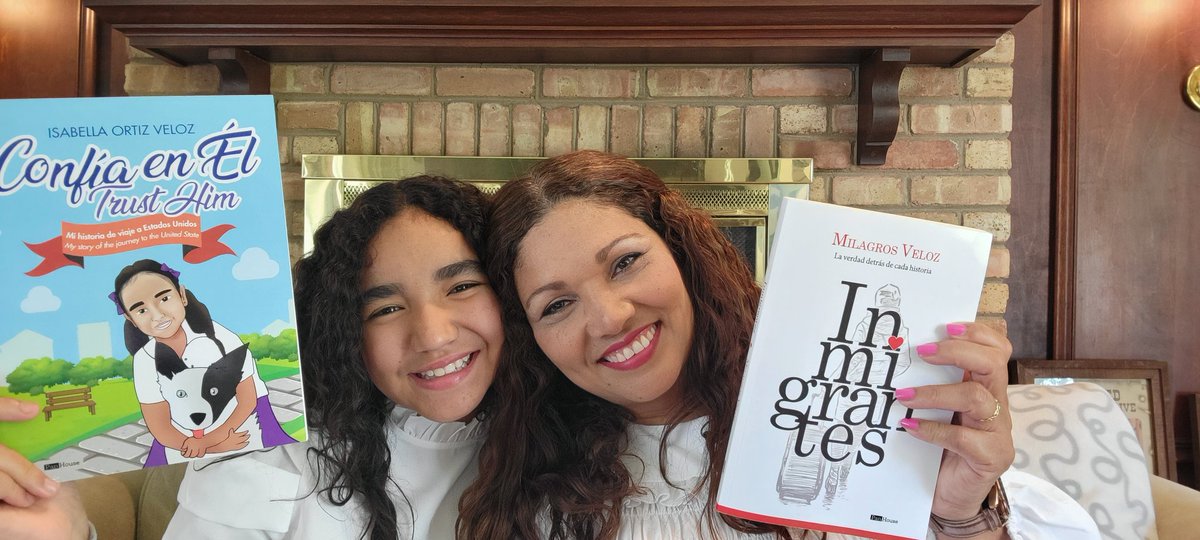 Milisbella's tweet photo. Enseña a tus hijos a leer y a amar la lectura eso los hará mejores personas y quizás futuros escritores! Mi hija Isabella Ortiz con 11 años ya escribió su primer libro "Confía en El/Trust Him" cuento infantil bilingue y yo con mi segundo libro "Inmigrantes" https://t.co/UV35teokCT