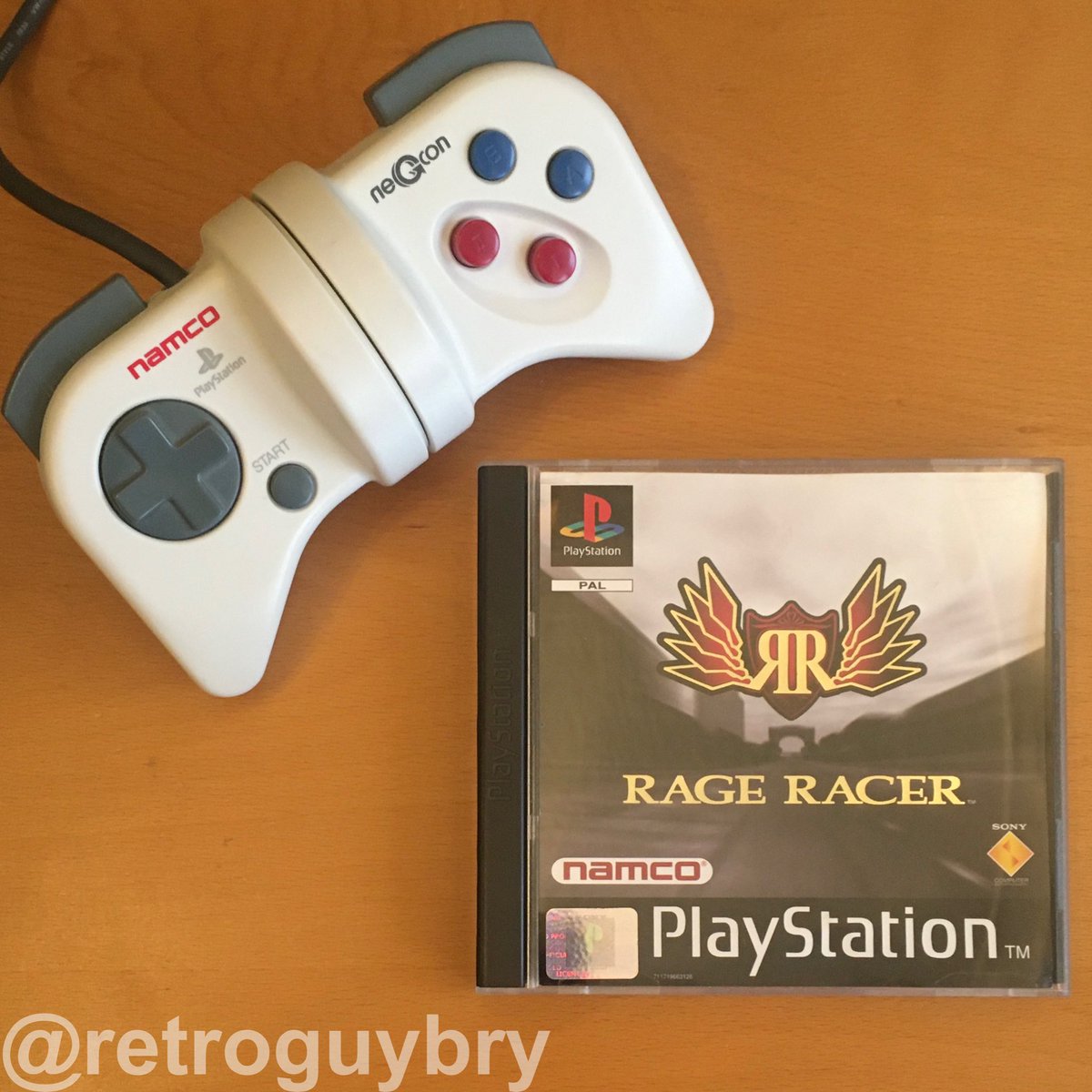 retroguybry's tweet photo. Wow, what a difference the NeGcon controller makes. I should’ve picked one of these up sooner… #PS1 #neGcon #Retrogames #Retrogaming #ShareYourGames https://t.co/YTDSqhpuCV