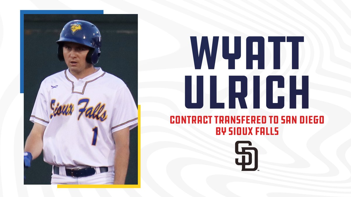 AA_Baseball's tweet photo. July 21 Transaction: @canaries transferred the contract of OF Wyatt Ulrich (@WyattUlrich_1) to the #Padres. 

The league's 2021 Rookie of the Year, the @SpiderBaseball and @SJU_Baseball alum is 4th in the AAPB with a .353 average and 2nd with 79 hits.

https://t.co/H29hXdpbRH https://t.co/gz2hBMKK3x