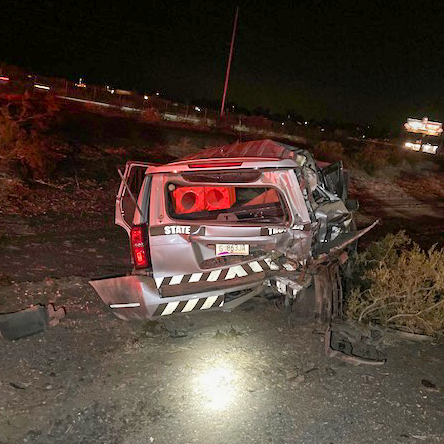 Arizona_DPS's tweet photo. #DriveSober On Tuesday, July 19th, an #AZTrooper in a fully-marked patrol vehicle with emergency lights activated was rear-ended by a suspected impaired driver on I-8 in Yuma. The trooper and the other driver sustained minor injuries. https://t.co/2Wk22rk7YP