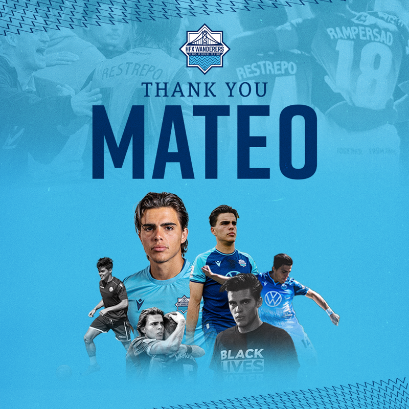 HFXWanderersFC's tweet photo. 🌊💎 Halifax Wanderers defender Mateo Restrepo is stepping away from football to attend the prestigious Icahn School of Medicine at Mount Sinai in New York City.

His last match as a member of the Wanderers is this Saturday. 

Congratulations, Mateo! 👏

Details 🔽🔽🔽