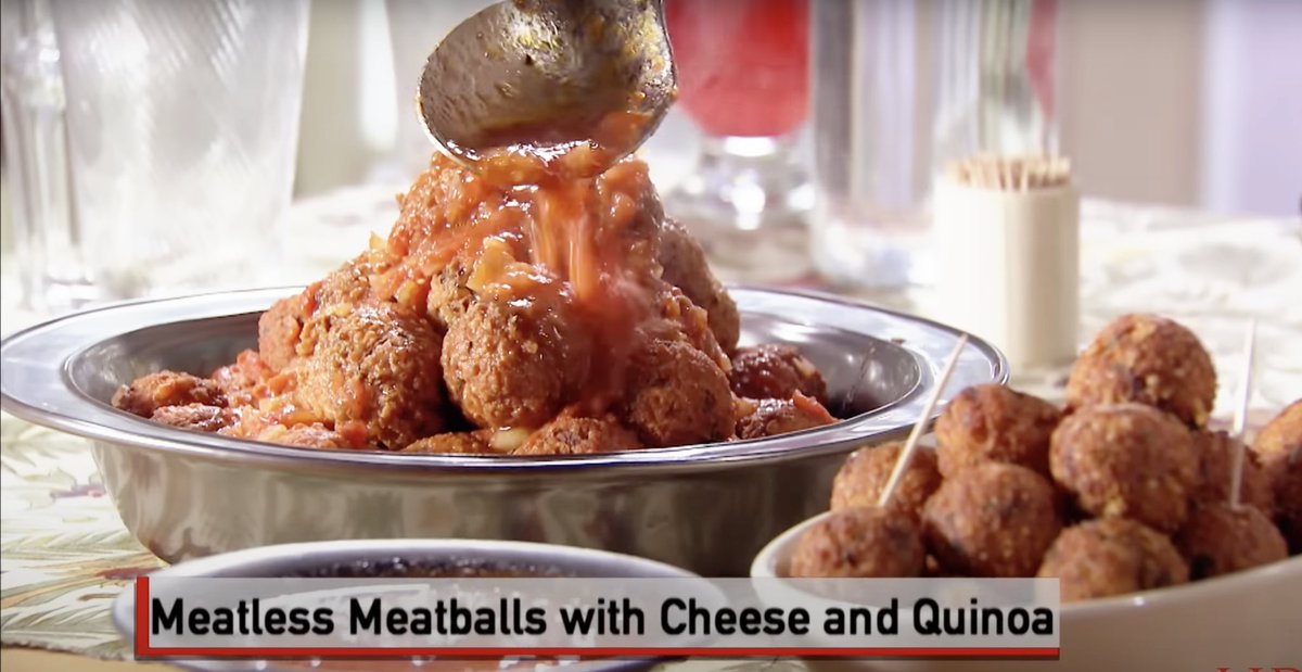LidiaBastianich's tweet photo. These delicious "meatballs" are wonderfully versatile, and can be served as bite-sized snacks at a cocktail party or on a platter in a buffet - Enjoy!  https://t.co/nTyyE350k1  #AskLidia #PartyRecipes #LidiasItaly #LidiaBastianich #LidiasKitchen #LidiasRecipes #Vegetarian https://t.co/HVFfRF4ljK