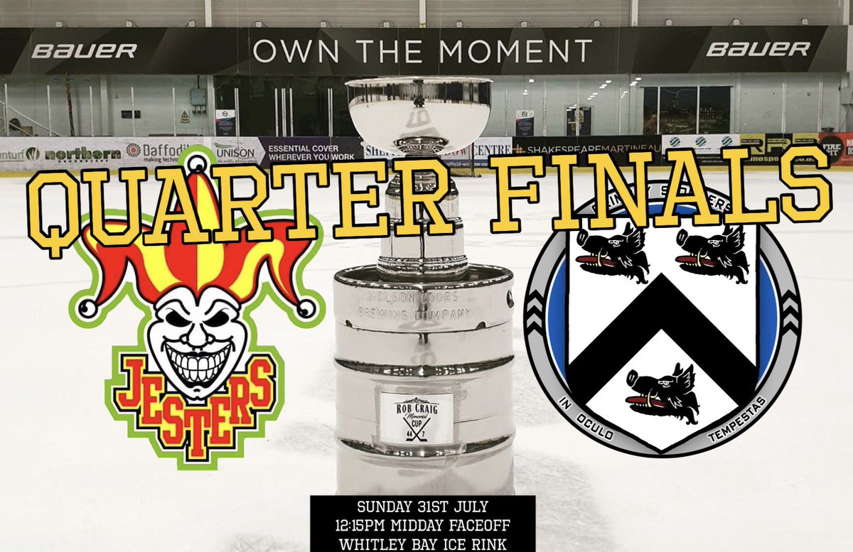Next Sunday, 31st July we welcome <a href="/GrimsbyStormers/">The Grimsby Stormers</a> to
Whitley Bay once again. This time, Quarter final action for a place at playoffs 🏒🥅

instagram.com/p/CgR807kIbYo/…