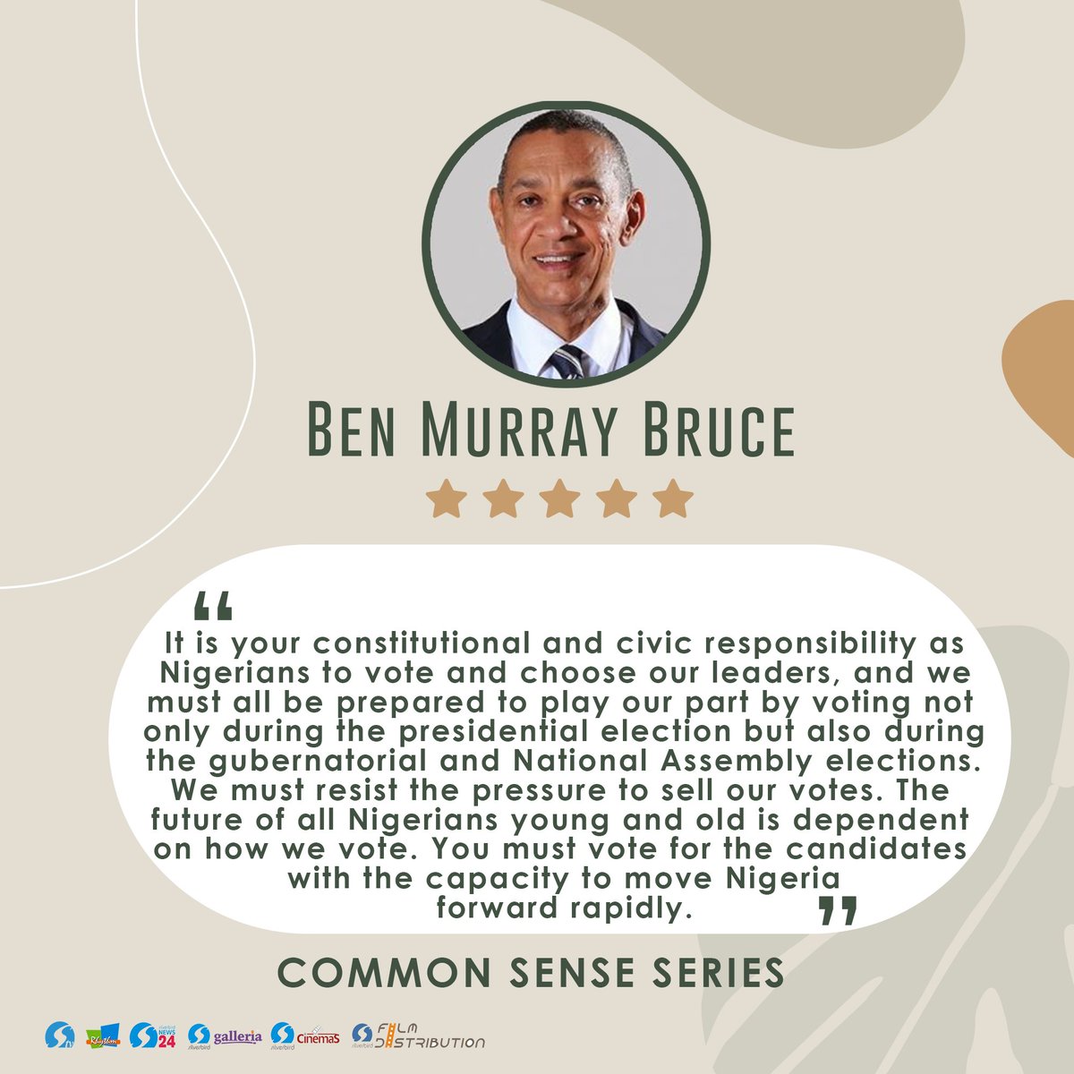 SBG_PO's tweet photo. #commonsenseseries
@benmurraybruce @SilverbirdTV @937RhythmFm @Silverbirdn24 @SilverbirdG @SilverbirdMBGN @SilverbirdGhana @SilverbCinemas @Silverbirdgrpng @silverbirdFilmD @SilverbirdPh @Jos937Rhythm @Rhythmph @Rhythm947Abuja @RhythmFMBenin https://t.co/ZQNJMsb8Ip