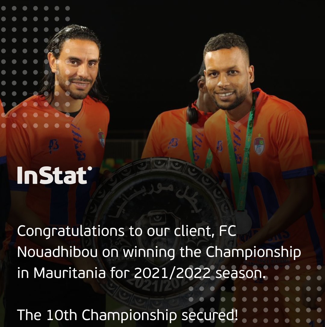 Hudl_Football's tweet photo. Congrats @fcndbofficiel  on winning the Championship in Mauritania for 2021/2022 season!

#InStatFamily https://t.co/LRyAKmyxw7