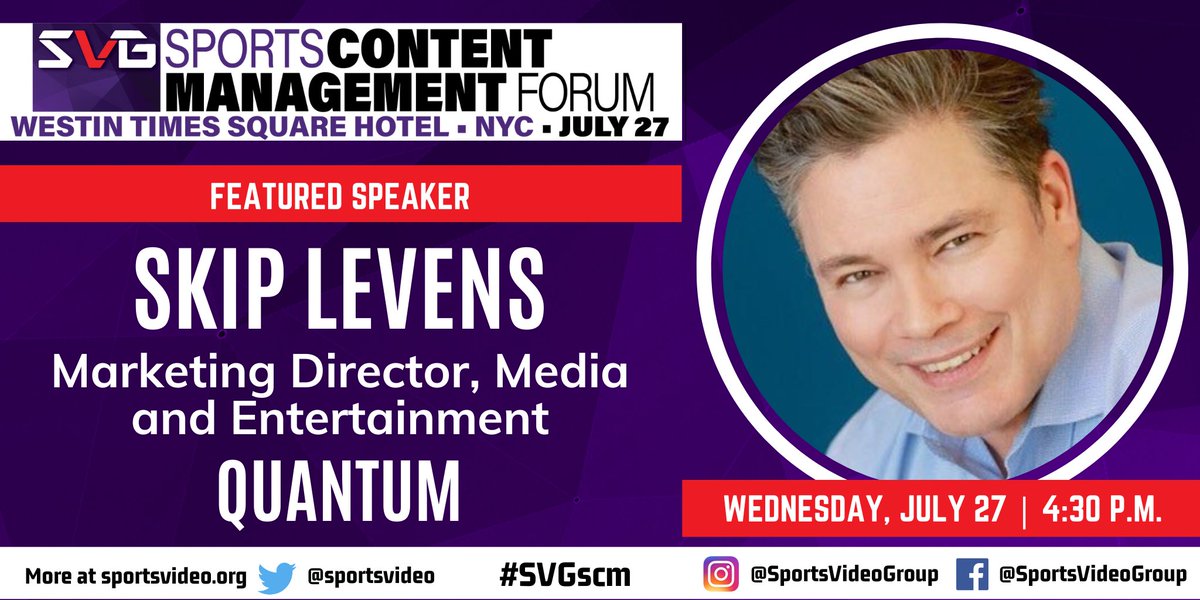 QuantumCorp's tweet image. Make sure you check out Skip Levens at the #SVGSCM - his experience and wealth of knowledge will blow. your. mind. 
#sportsvideo #svg 
ow.ly/zP8b50JZWHR