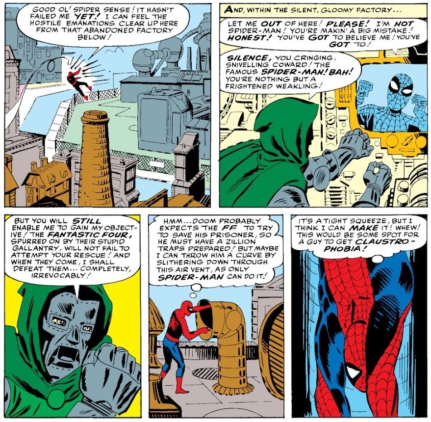 Cronicas_Marvel's tweet photo. Al final Spidey localiza su objetivo: una enorme fábrica abandonada. La cual presume llena de trampas para los 4F, y creo que hace bien.

Dentro, por mucho que Flash se lamente, Muerte sigue creyendo que es el verdadero Spiderman mostrando su cara cobarde #ASM5 https://t.co/GSqDLGl0zq