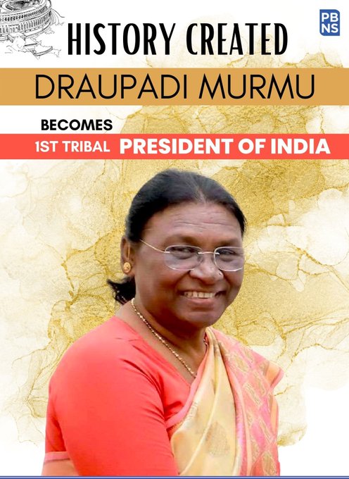 History Created: Draupadi Murmu Becomes First Tribal President of India  Magazine Link: - Latest Tweet by Prasar Bharati News Services | ? LatestLY