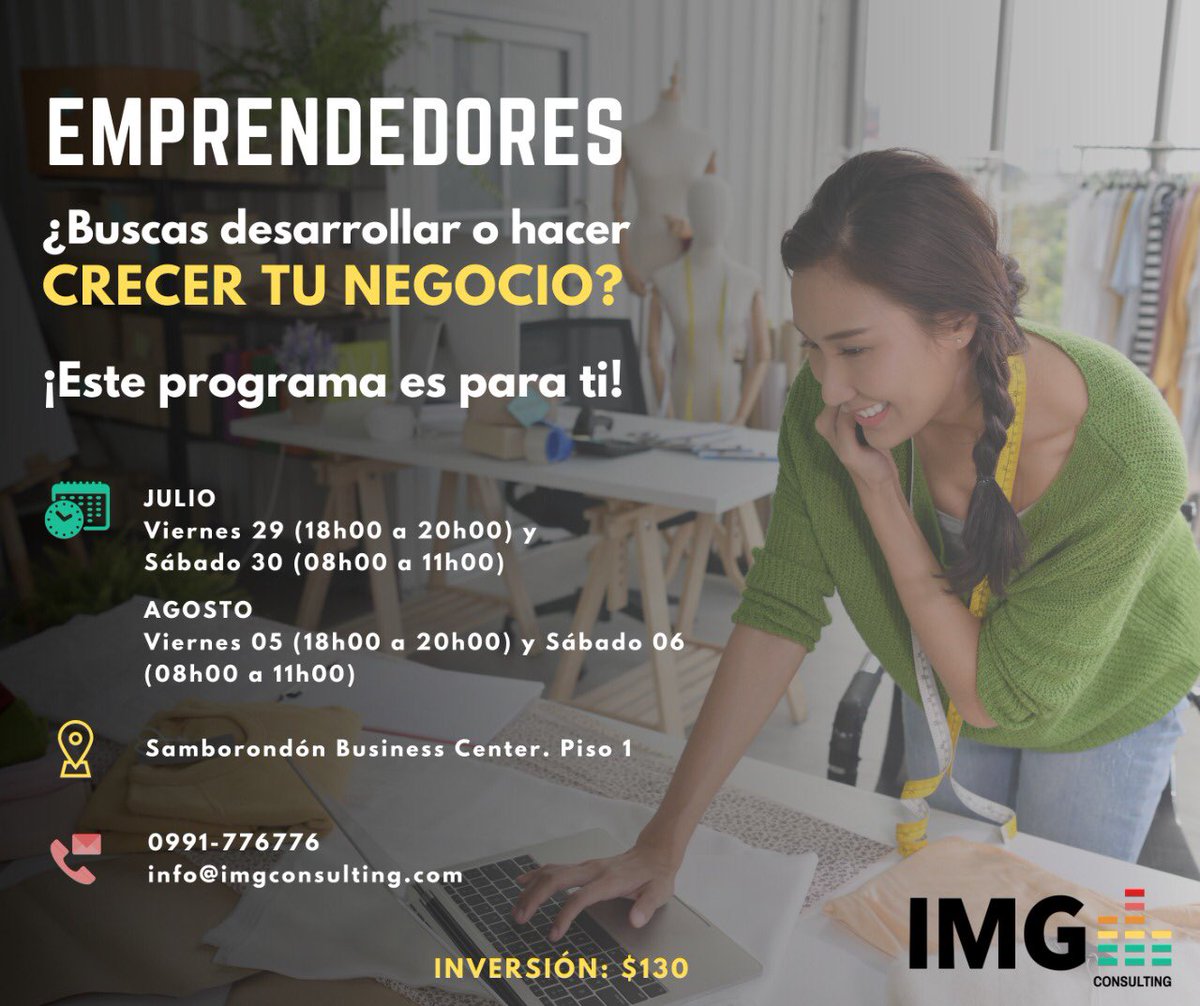 Cupos limitados!

PROGRAMA EMPRENDEDORES
- Finanzas 
- Mktng Digital
- Diseño e imagen
- Modelamiento y Financiamiento
- Resiliencia
- Planificación

No t pierdas contenido clave p desarrollar tu negocio 🚀

👇👇👇
wa.link/3o55dr

RT 🙏