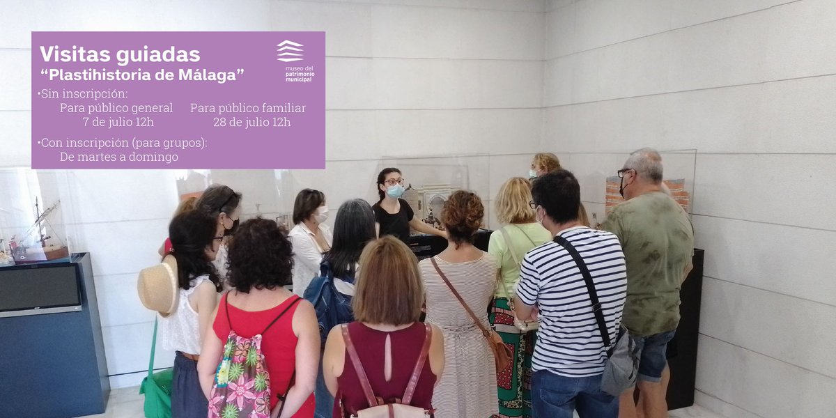 MuseoPatrimonio's tweet photo. El próximo jueves, 27 de julio, a las 12:00 horas, realizamos una visita para público familiar a la exposición permanente “Plastihistoria de Málaga”; un recorrido cronológico de tres mil años, desde los fenicios hasta la actualidad. Sin inscripción previa hasta completar el aforo https://t.co/CdJ2h892wW