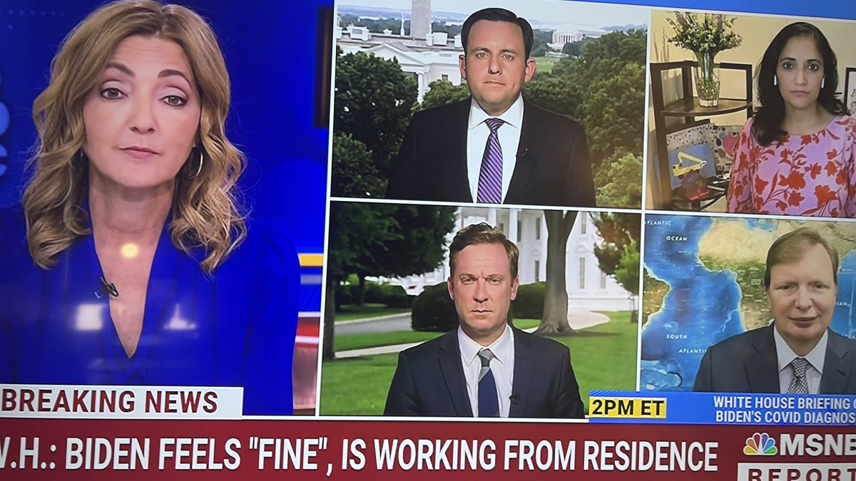 POTUS has COVID. He has a runny nose, feels fine and is working. Yet the media has this need to devote wall-to-wall coverage as they did with Trump because of false equivalencies 🤦🏻‍♂️