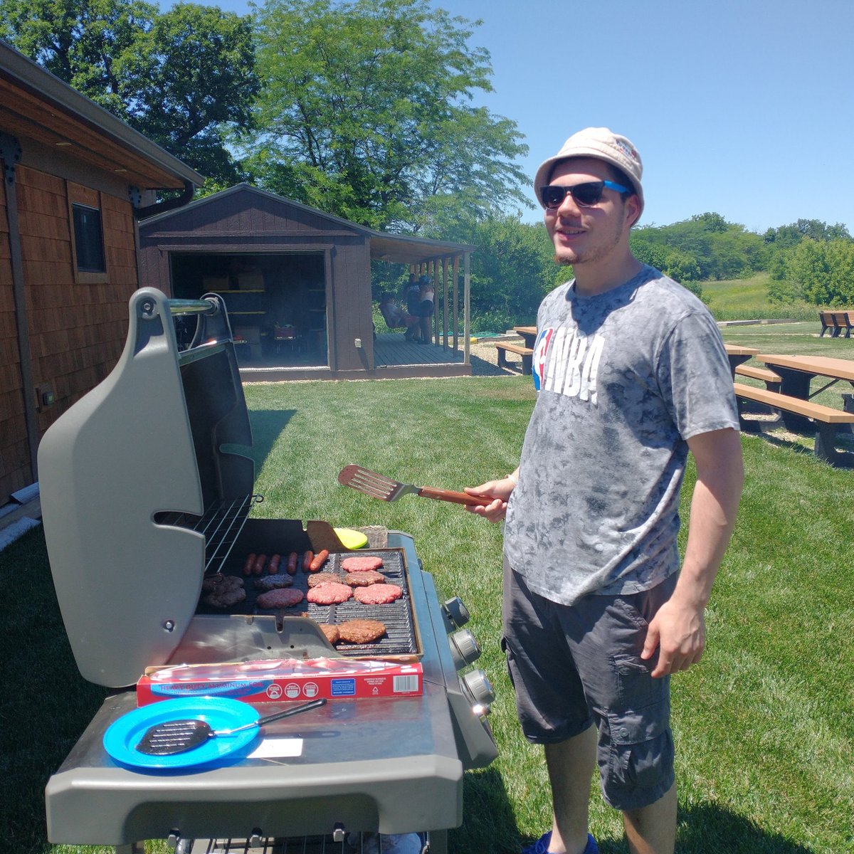 Our Green Teens went on their inaugural camping trip at Glenhagen Farm Retreat to learn about sustainable agriculture. They visited <a href="/HungryWorldFarm/">HungryWorldFarm</a>, met with local farmers, took a night hike, set up their tents, made s'mores, and caught frogs at Big Bureau Creek! #comercenter