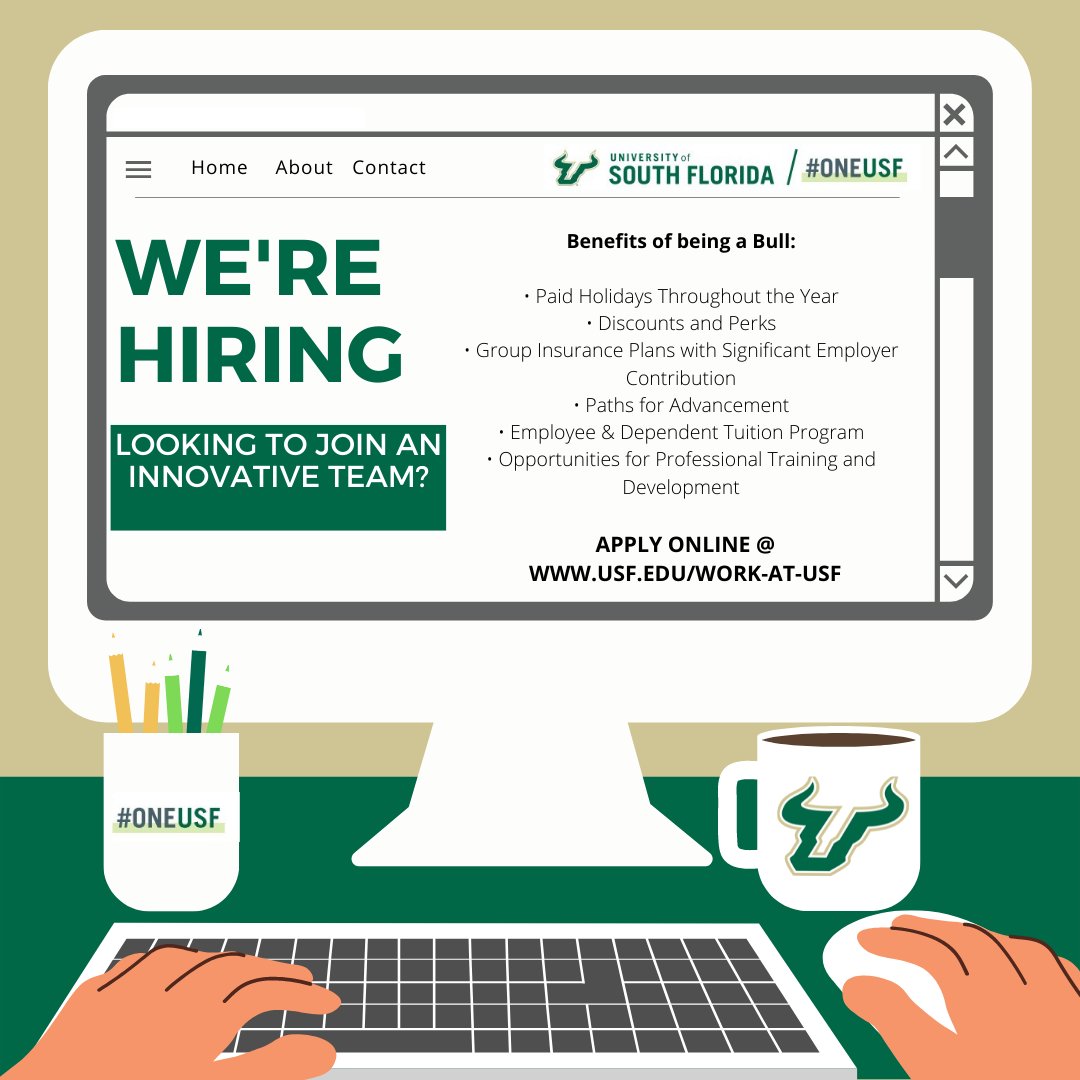 USF_HR's tweet photo. Looking for a career change? Discover your options with USF here: https://t.co/6ITN668R6G