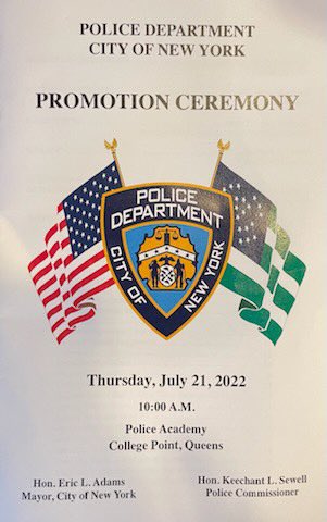 sbanypd's tweet photo. SBA Pres. Vincent Vallelong & VP Edmund Small congratulate Sgt. James Gatto, 67 Sqd, on today's promotion to SDS. He’s the son of Sgt. James Gatto, SBA Director for SI & Highway, & brother of Dominick, Highway 5. Hard-earned & well-deserved. #nypddetectives #nypdhighwaypatrol https://t.co/HOm9cFmrkb