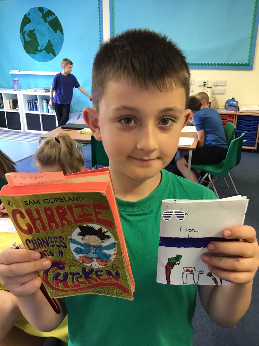 LindenRDRowan's tweet image. @LindenRDRowan #LindenEnglish #LindenReading  #CharlieChangesintoaChicken @stubbleagent 
We’ve now written our own short stories, based on the book! 
@LindenRoad