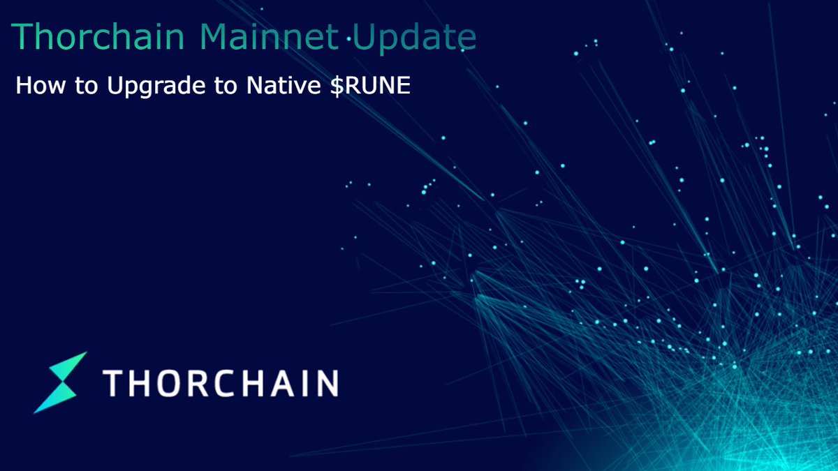 ⚡️ You've heard of <a href="/THORChain/">THORChain</a> 
💸 You've seen $RUNE Upgrade Talks

📰 Find out what's going with non-native $RUNE 
⬆️ Learn how to upgrade your $RUNE 
youtu.be/g8c0psS2x4c
