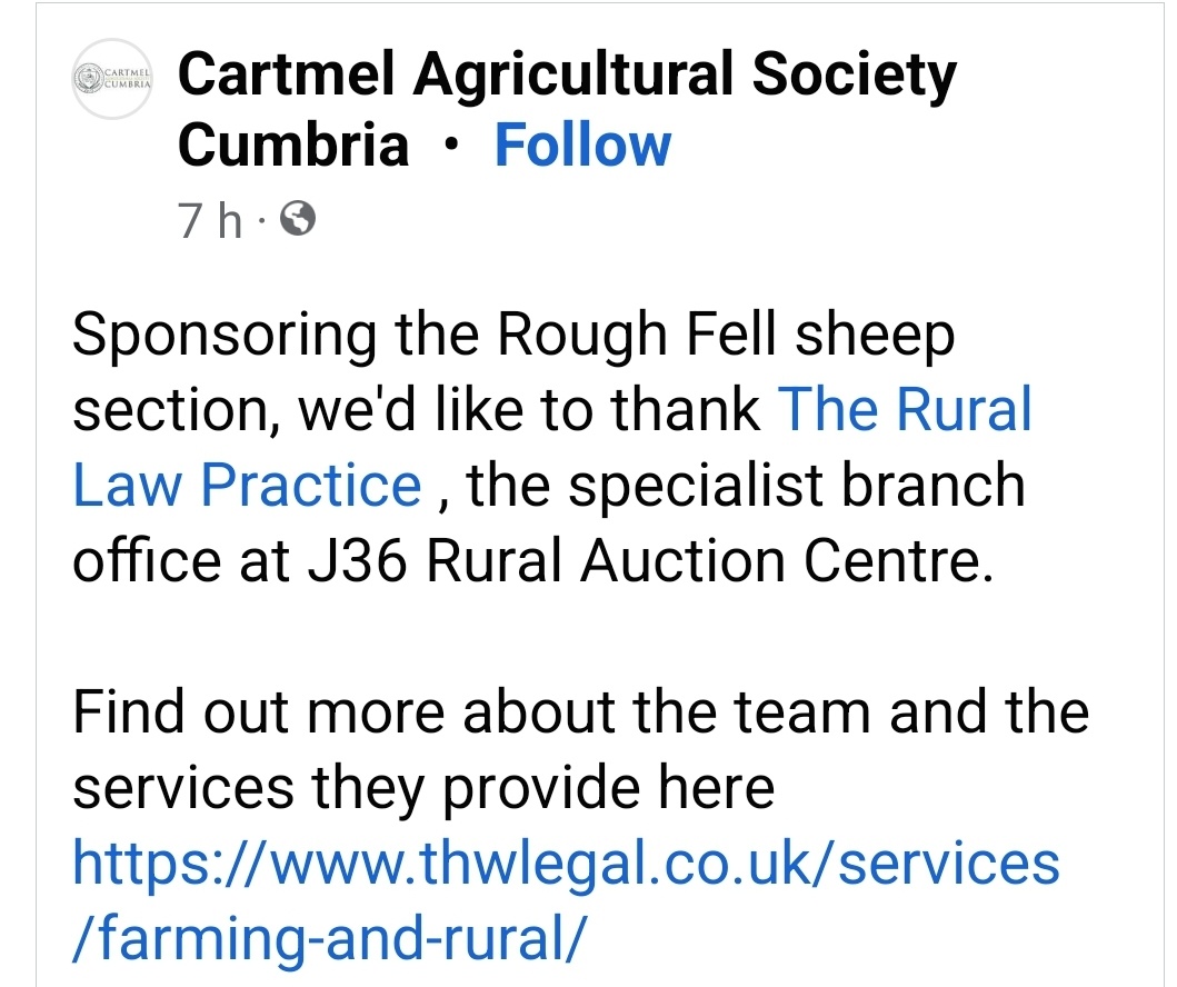 We love to support our local shows... and the <a href="/RoughFellSheep/">RoughFellSheep</a>
